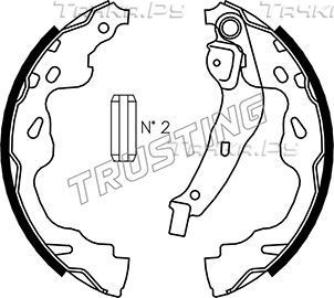 Тормозные колодки Trusting задние для Peugeot 107 I 2005-2014. Артикул 115.310