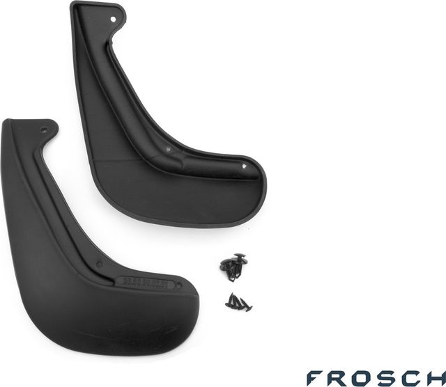 Брызговики Frosch (в коробке) задняя пара для Nissan Juke рестайлинг 2014-2026. Артикул FROSCH.36.53.E13
