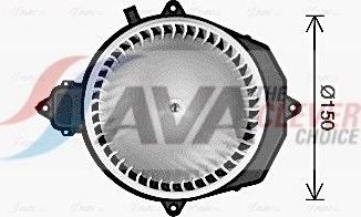 Вентилятор, мотор печки (отопителя) салона AVA для Peugeot Partner Tepee 2008-2018. Артикул CN8329