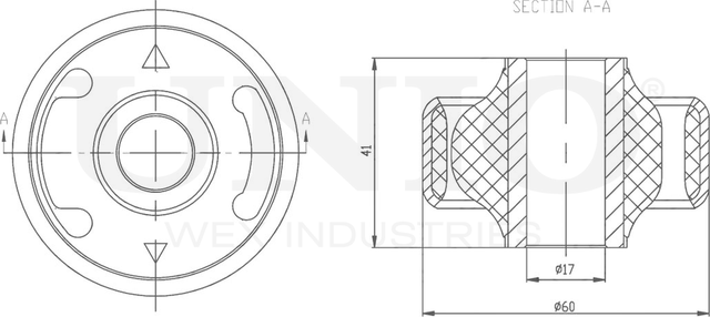 Сайлентблок рычага подвески (Unio). Артикул RMP-20002