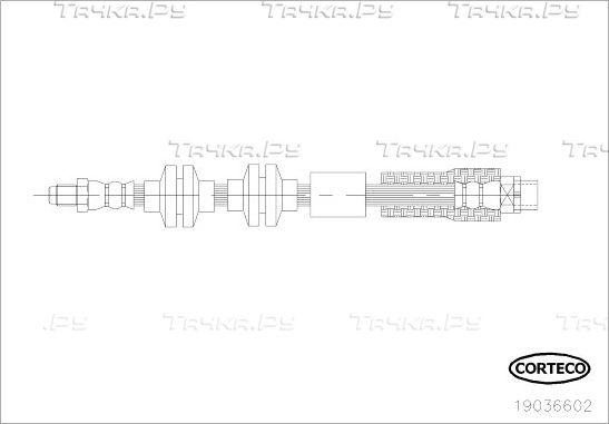 Тормозной шланг Corteco передний для BMW 1 I (E81/E82/E87/E88) 2004-2012. Артикул 19036602