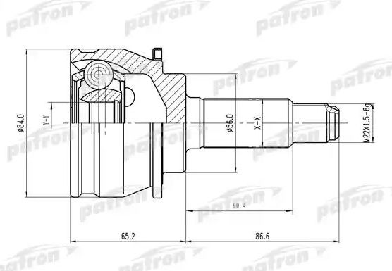 Шрус наружный (граната) Patron. Артикул PCV1247