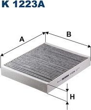 Салонный фильтр Filtron для Opel Astra J 2009-2017. Артикул K 1223A