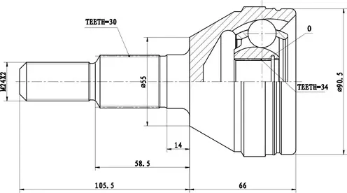 ШРУС наружный (Zikmar). Артикул Z87350R