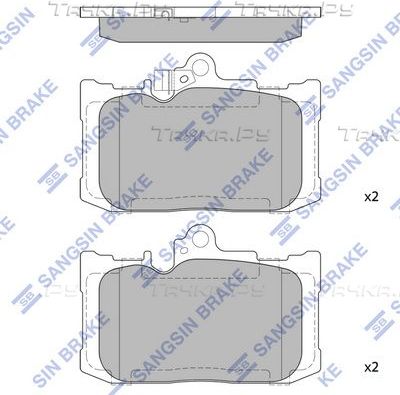 Тормозные колодки Sangsin Hi-Q передние для Lexus GS III 2005-2012. Артикул SP4552