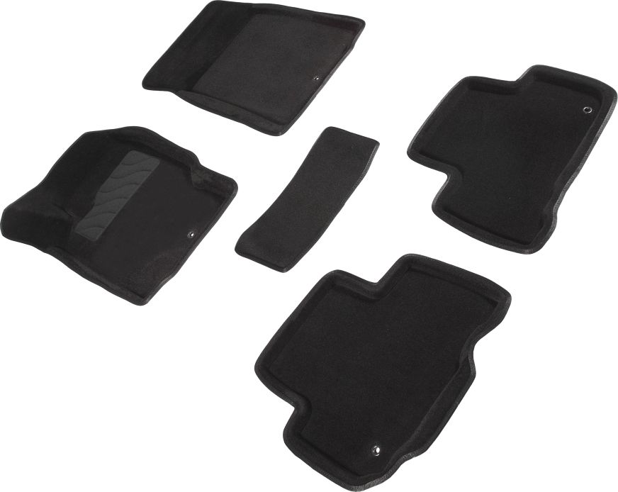 Коврики Seintex 3D ворсовые для салона SsangYong Rexton III 2012-2026 Черные. Артикул 86308