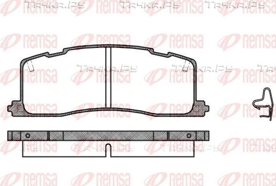 Тормозные колодки Remsa задние для Toyota Previa I (XR10, XR20) 1990-2000. Артикул 0367.00