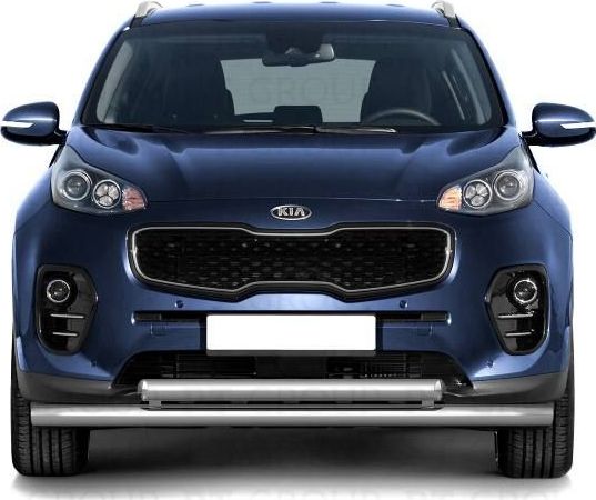 Защита PT Group переднего бампера двойная d=63/63 мм (НПС) Kia Sportage IV рестайлинг 2018-2020. Артикул 06040101