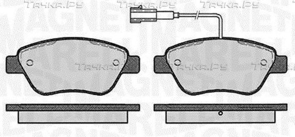 Тормозные колодки Magneti Marelli передние для Fiat Stilo 2001-2008. Артикул 363916060126