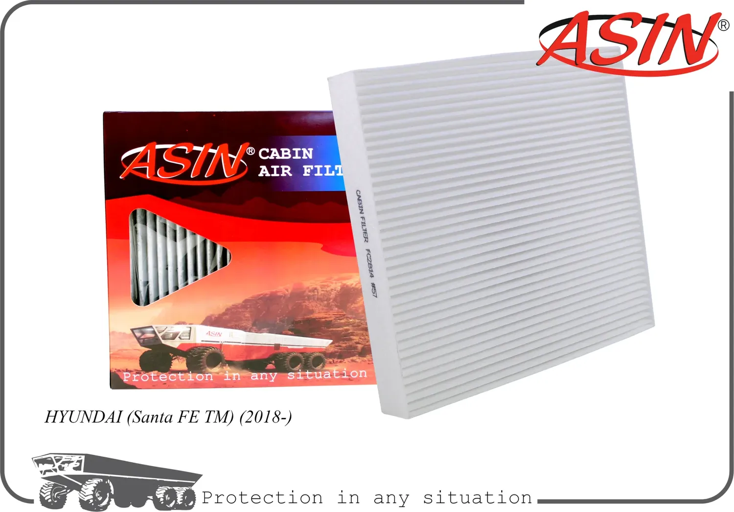 Фильтр салонный (Asin). Артикул ASINFC2814