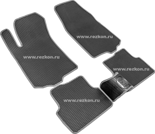 Коврики Rezkon EVA для салона Chevrolet Aveo II T300 2012-2015 Серый кант. Артикул 9012005202