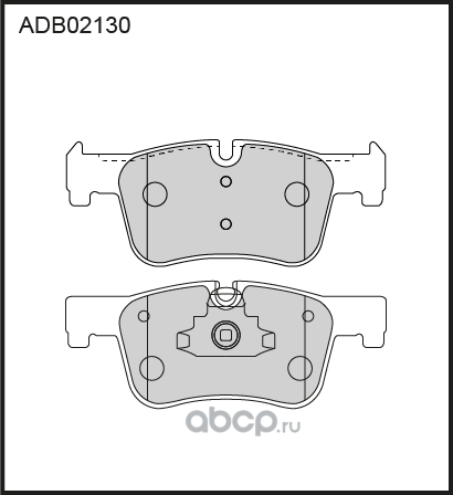 Колодки тормозные дисковые (Allied Nippon). Артикул ADB02130
