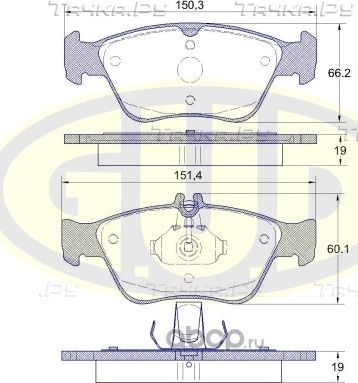 Тормозные колодки G.U.D.. Артикул GBP058600