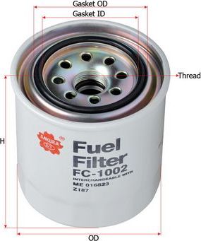 Топливный фильтр Sakura. Артикул FC-1002