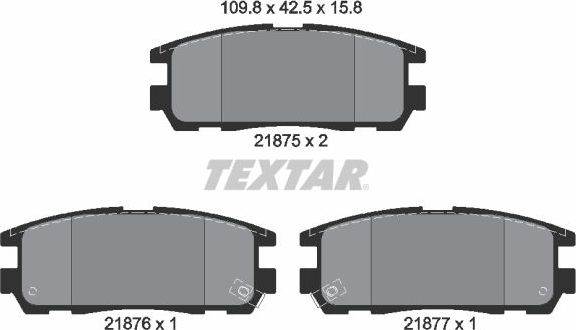 Тормозные колодки Textar. Артикул 2187501
