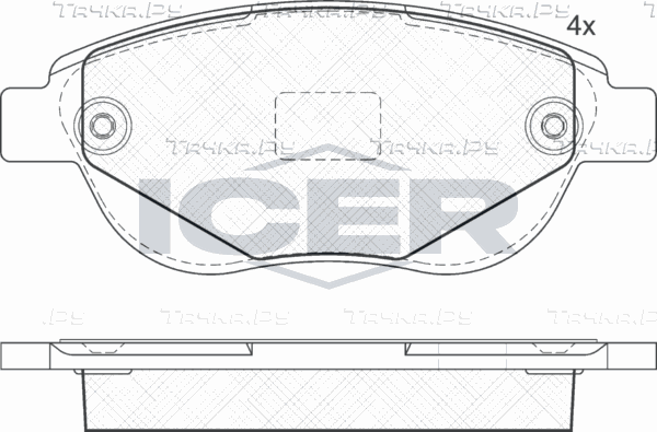 Тормозные колодки Icer для Peugeot 1007 2005-2009. Артикул 182011