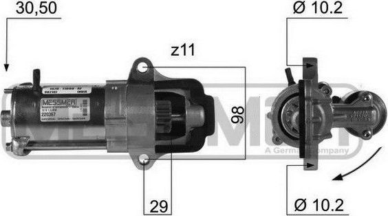 Стартер Era OEM для Ford Mondeo III 2000-2007. Артикул 220367