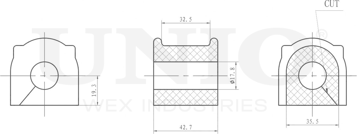Втулка стабилизатора (Unio). Артикул RMP-10262