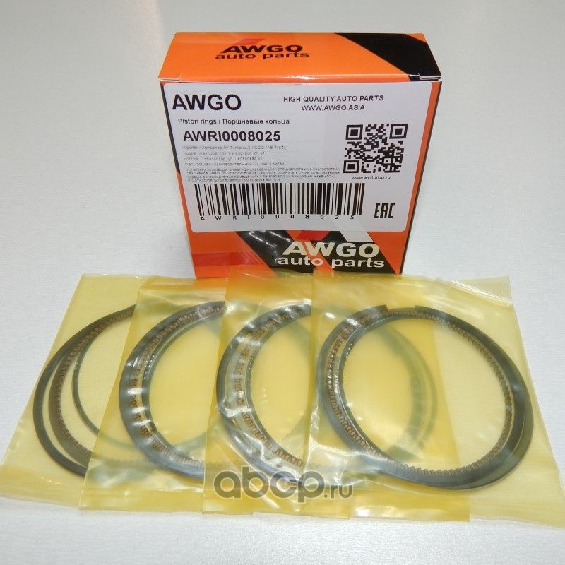 кольца комплект на 4ц VAG 2,0-3,0TFSI (NT) (ALT,ASN,AXX,BLR,BLX,BLY,BPJ,BWA,BYK, (Awgo). Артикул AWRI0008025