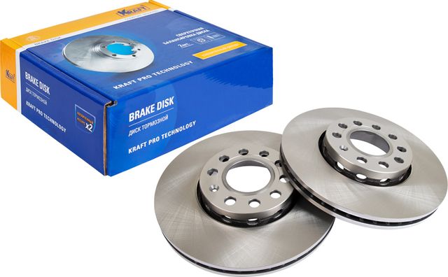 Диск тормозной VAG 80/100/A4/A6/PASSAT -05 перед.вент. (Kraft). Артикул KT016045