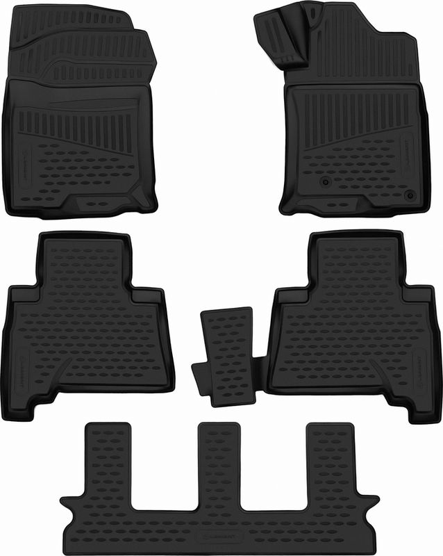 Коврики 3D Element для салона Toyota Land Cruiser Prado 150 рестайлинг 2017-2026, 5шт. Правый руль, внедорожник. Артикул ELEMENT3DA0N028210