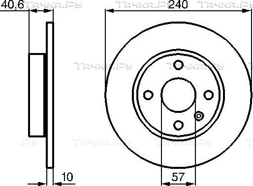 Тормозной диск Bosch для Opel Corsa C 2000-2009. Артикул 0 986 478 731