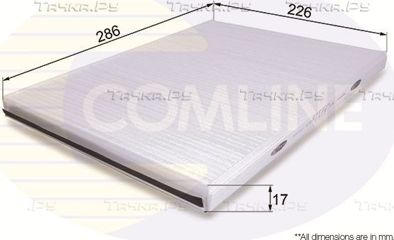 Салонный фильтр Comline для Honda Accord V 1993-1998. Артикул EKF234