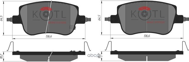 Колодки тормозные дисковые к-т HAVAL (Kotl). Артикул 73kt