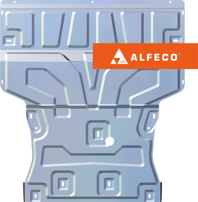 Защита алюминиевая Alfeco для картера и КПП Audi Q3 (большая) 2011-2018. Артикул ALF.30.35al