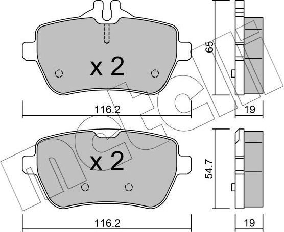Тормозные колодки Metelli. Артикул 22-1022-0