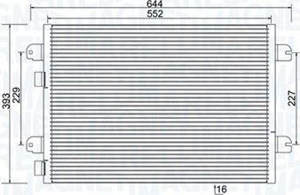 Радиатор кондиционера (конденсатор) Magneti Marelli. Артикул 350203931000