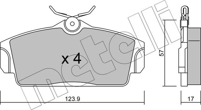 Тормозные колодки Metelli. Артикул 22-0305-0