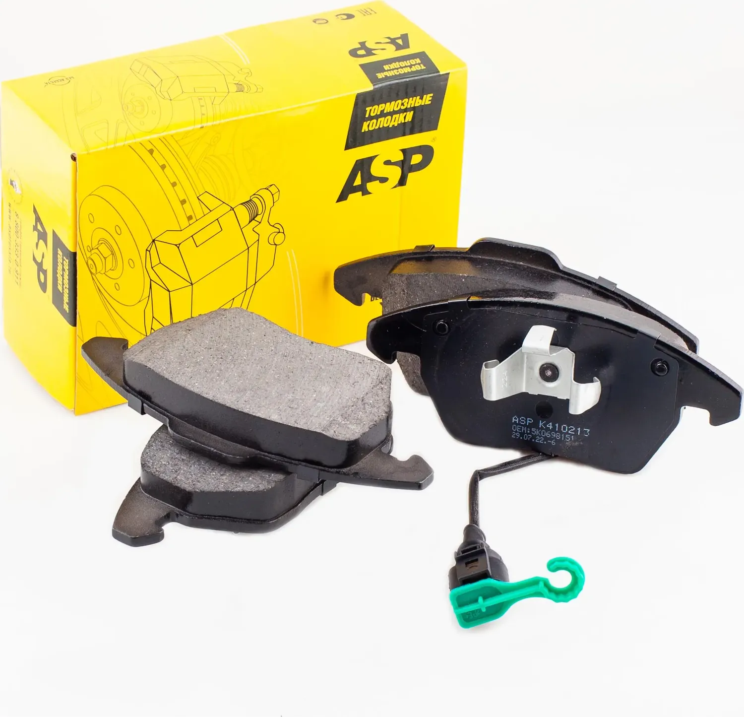 Колодки тормозные передние AUDI A1/A3 VW Golf/Caddy/Polo/Jetta/Passat Skoda Yeti (ASP) ASP. Артикул K410213