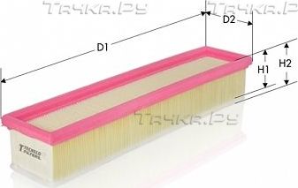 Воздушный фильтр  Tecneco Filters для Citroen C2 2003-2012. Артикул AR2077PMS