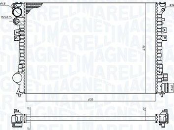 Радиатор охлаждения двигателя Magneti Marelli. Артикул 350213102700