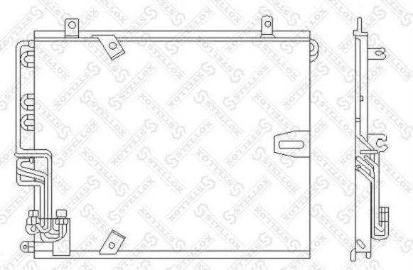 Радиатор кондиционера (конденсатор) Stellox для BMW 7 II (E32) 1985-1994. Артикул 10-45047-SX