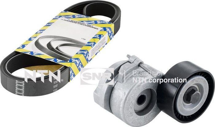 Приводной ремень поликлиновой с роликами (комплект) NTN / SNR. Артикул KA853.19