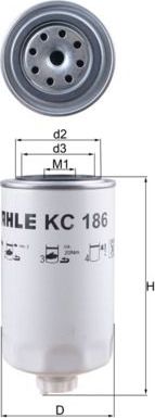 Топливный фильтр Mahle. Артикул KC 186