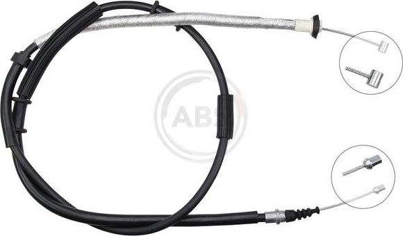 Трос ручника (тросик ручного тормоза) ABS задний правый для Fiat 500L I 2012-2026. Артикул K12063