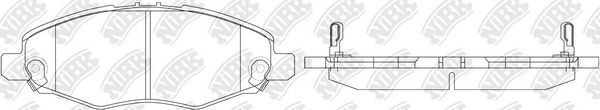 Тормозные колодки NiBK передние для Toyota Hilux VII 2011-2015. Артикул PN1831