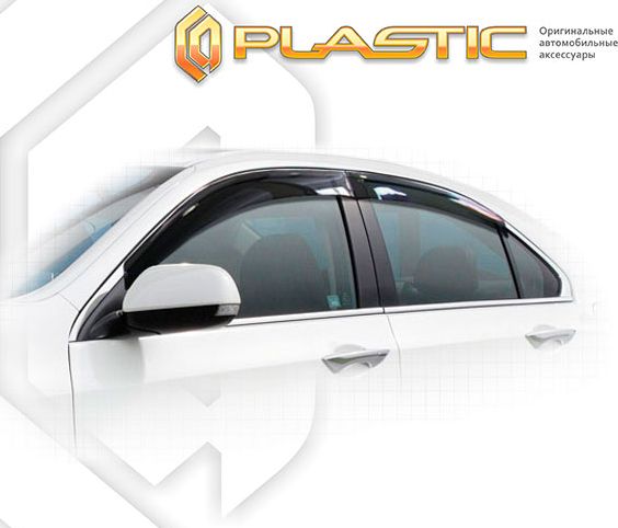 Дефлекторы СА Пластик для окон (Classic полупрозрачный) Honda Accord 2008-2012. Артикул 2010030302997