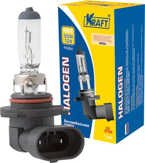 Автолампа HB4 12v 55w (P22d) (Kraft). Артикул KT700025