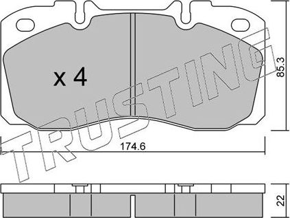 Тормозные колодки Trusting. Артикул 277.0