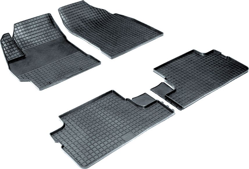 Коврики резиновые Seintex с узором сетка для салона Toyota Corolla E150 2007-2013. Артикул 00393