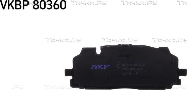 Тормозные колодки SKF передние для Audi SQ7 I (4M) 2016-2019. Артикул VKBP 80360