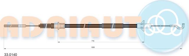 Трос сцепления Adriauto для Opel Rekord E 1980-1986. Артикул 33.0140