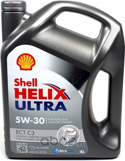 Масло моторное Shell Helix Ultra ECT C3 5W30 4л. Артикул 550042826