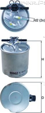 Топливный фильтр Mahle. Артикул KL 440/40