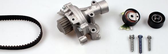 Помпа (водяной насос) с комплектом ремня ГРМ Hepu. Артикул PK08972