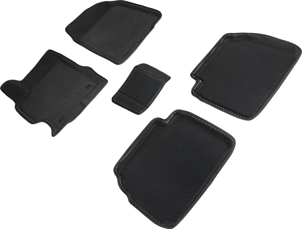 Коврики Seintex 3D EVA Соты для салона Mazda 6 II 2008-2012 ЧЕРНЫЕ. Артикул 95416